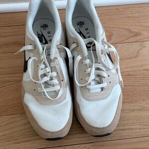 Nike White and Tan Athletic Shoes